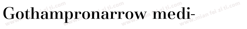 Gothampronarrow medi字体转换